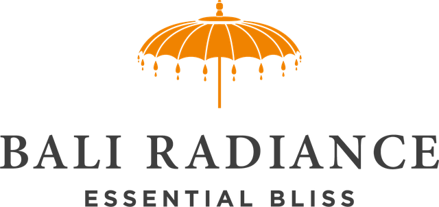 Bali Radiance — эфирные масла с Бали, логотип с балийским зонтом-тедунгом